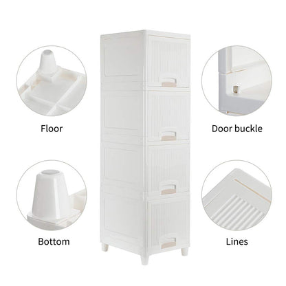 Multipurpose Storage Cabinet, Storage Solutions plastic drawers || Multi Layer Wardrobe Storage Drawers || Foldable Multipurpose Drawer Units For Kitchen, Bathroom, Bedroom, Cloth (4 Layer) - infinityexculsivestore.com