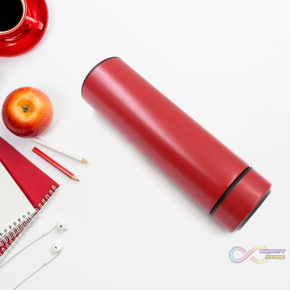 Printed Smart Vacuum Insulated Water Bottle with LED Temperature Display (1 Pc / 500 ML Approx / Multicolor) - infinityexculsivestore.com