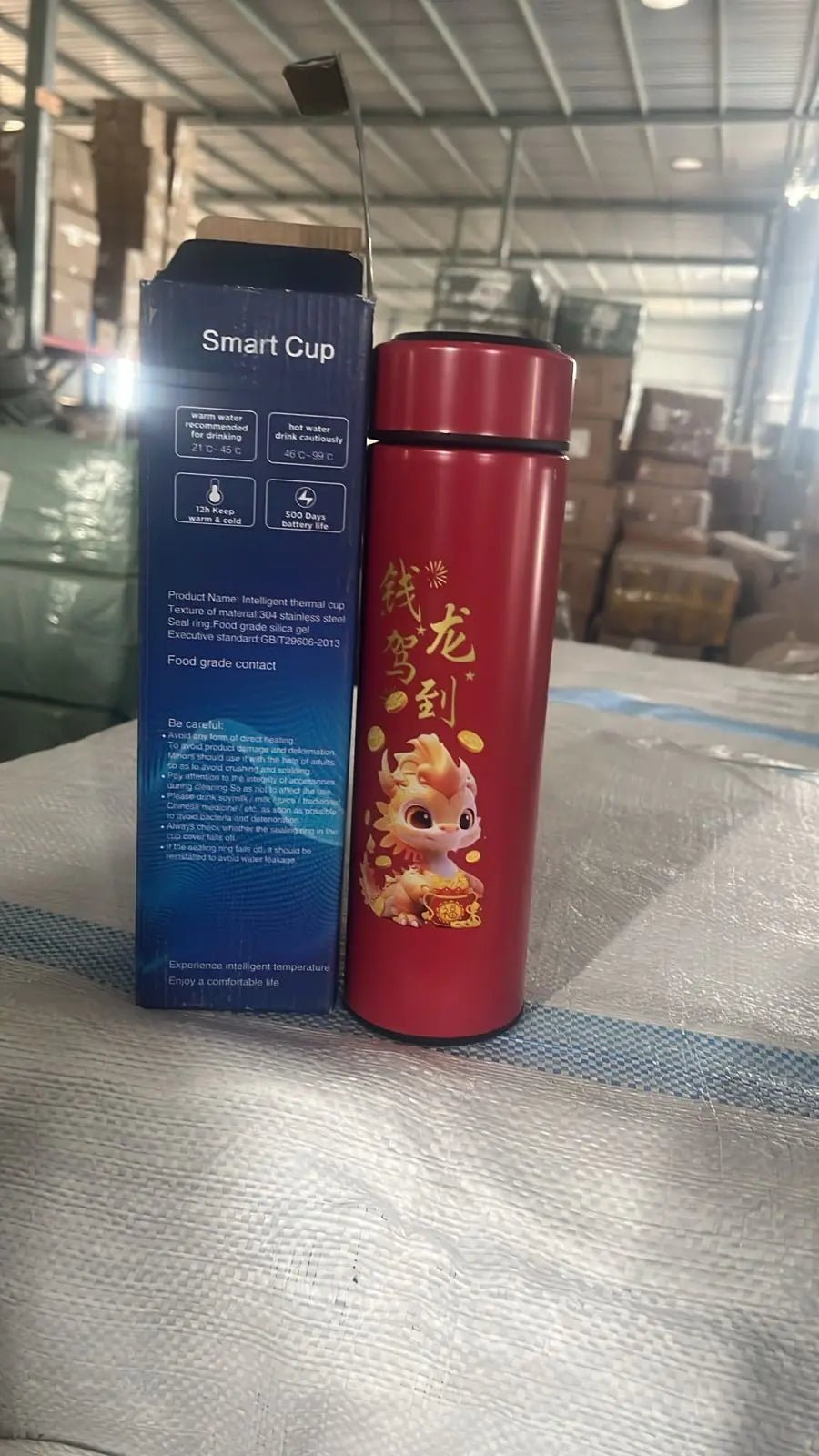 Printed Smart Vacuum Insulated Water Bottle with LED Temperature Display (1 Pc / 500 ML Approx / Multicolor) - infinityexculsivestore.com