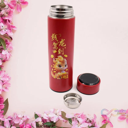 Printed Smart Vacuum Insulated Water Bottle with LED Temperature Display (1 Pc / 500 ML Approx / Multicolor) - infinityexculsivestore.com