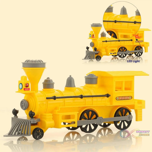 Pull and Go Train with Light Plastic String Pull Back Train (1 Pc / Mix Color) - infinityexculsivestore.com
