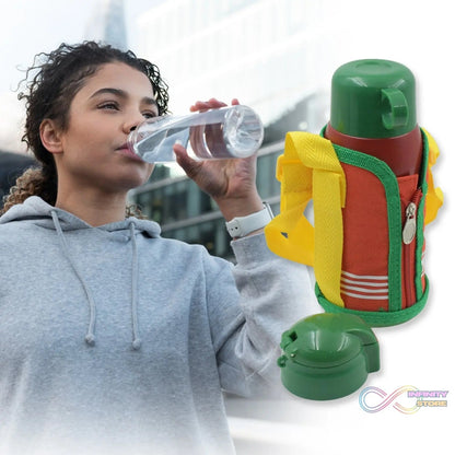 Premium Stainless Steel Insulated Sipper Bottle Print Water FlaskCartoon Vacuum Hot Cold For Kids / Travelling Water Bottle for Kids with Pop up Straw, Double Wall Thermos with Straw & Bottle Zippe Cover For office/Gym/School (550 ML) - infinityexculsivestore.com