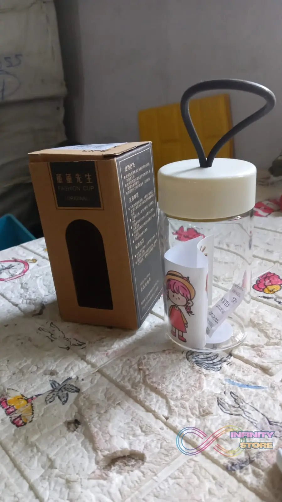 Outdoor Sport Glass water bottle 350ml leak proof BPA - free for travel cold and hot water glass water bottle with daily water intake for gym and children, Home, Travel, Office Use - infinityexculsivestore.com