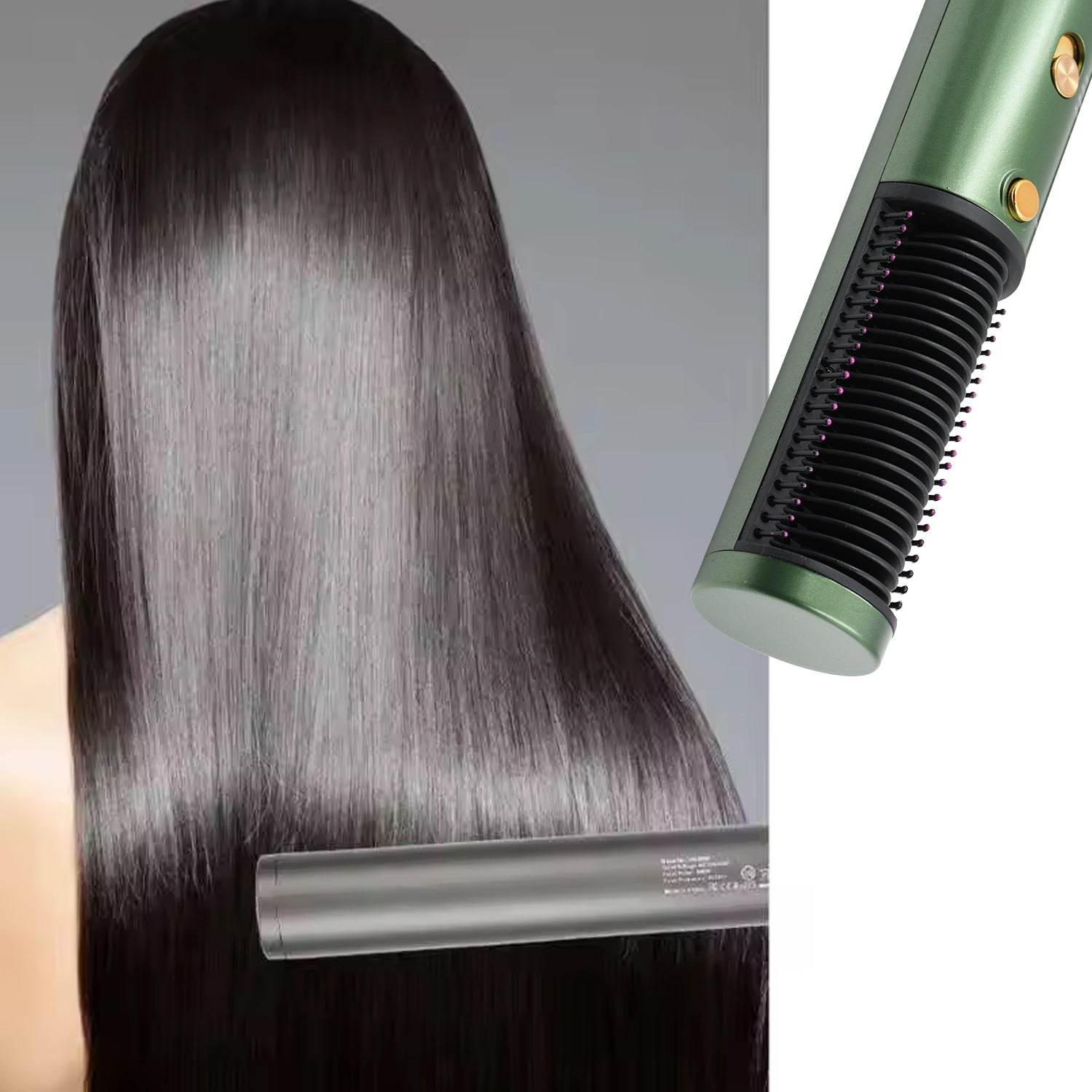 Hair Straightener Comb, Anti Scald Hot Comb Negative Ion Hair Straightener Brush Straightener 3 Gear Constant Temperature for Quick and Professional Hair Salon at Home (1200w) - infinityexculsivestore.com
