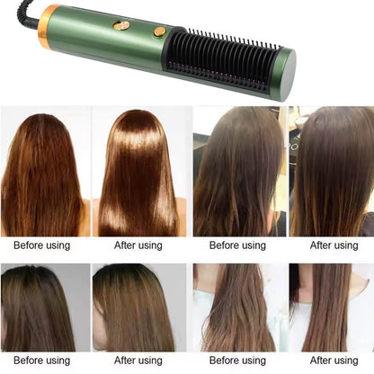 Hair Straightener Comb, Anti Scald Hot Comb Negative Ion Hair Straightener Brush Straightener 3 Gear Constant Temperature for Quick and Professional Hair Salon at Home (1200w) - infinityexculsivestore.com
