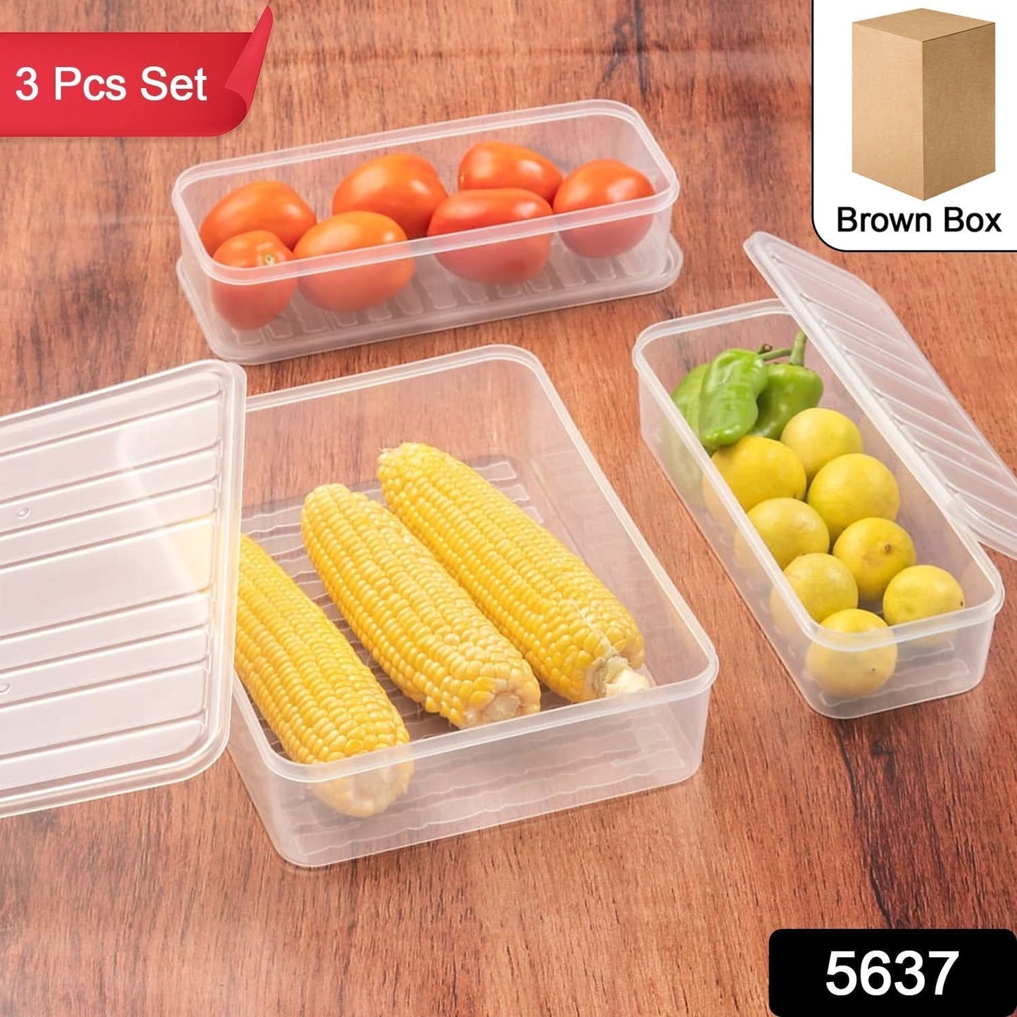 Plastic Food Storage Container for Fridge, fridge storage boxes with Lid Stackable Fridge Storage Containers freeze organizer items and storage, vegetable storage box for fridge, (3 Pcs set) - infinityexculsivestore.com