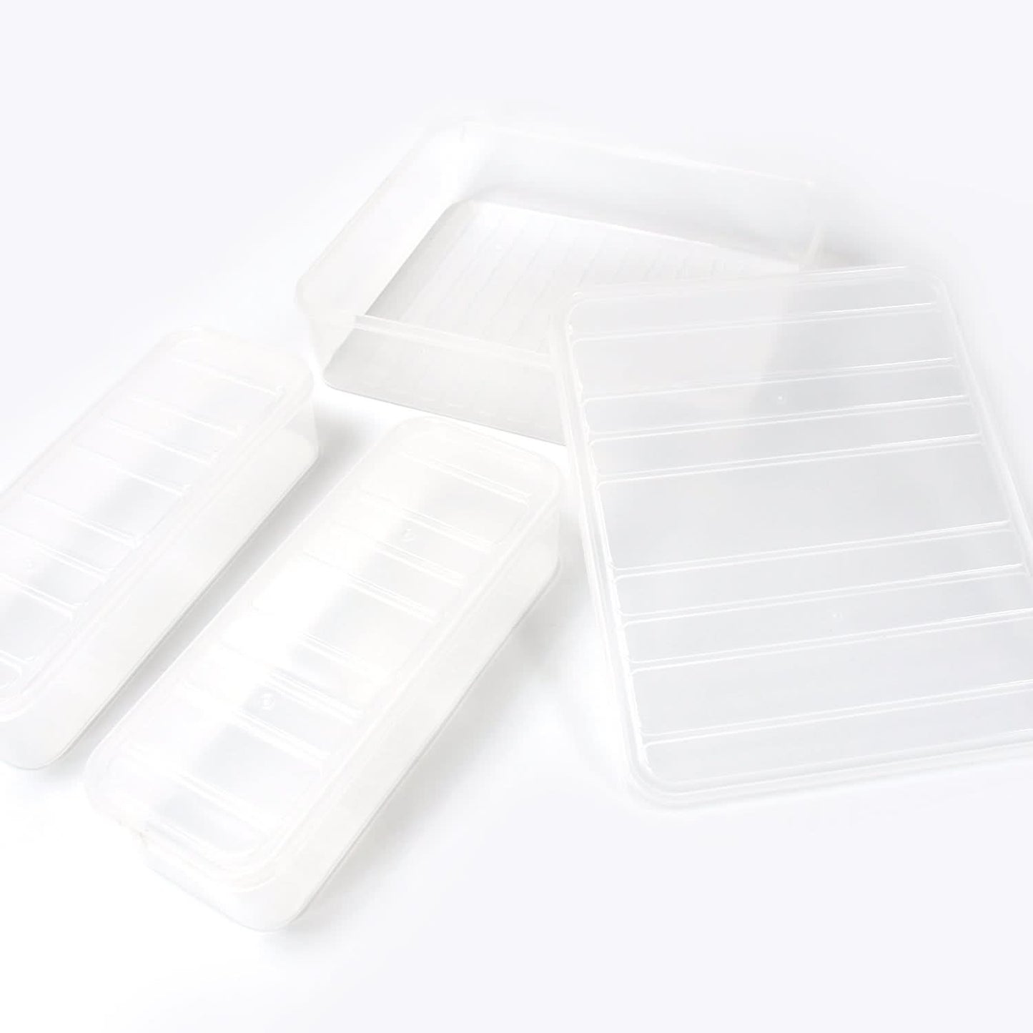 Plastic Food Storage Container for Fridge, fridge storage boxes with Lid Stackable Fridge Storage Containers freeze organizer items and storage, vegetable storage box for fridge, (3 Pcs set) - infinityexculsivestore.com