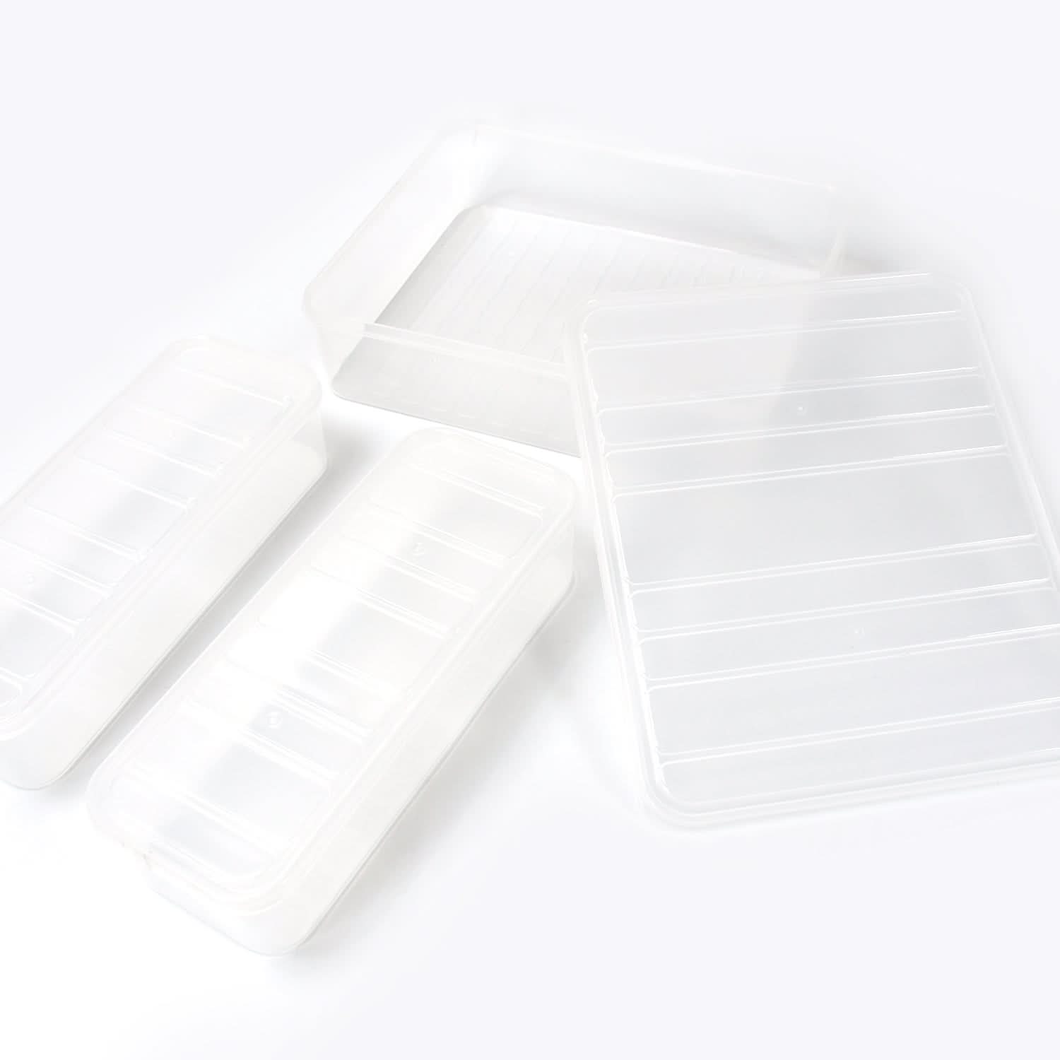 Plastic Food Storage Container for Fridge, fridge storage boxes with Lid Stackable Fridge Storage Containers freeze organizer items and storage, vegetable storage box for fridge, (3 Pcs set) - infinityexculsivestore.com