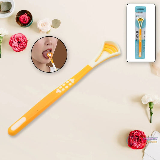 Tongue Scraper and Tongue Brush Great for Oral Care, Help Fights Bad Breath and Freshen The Breath, Tongue Cleaner for Adults and Kids, Easy to Use, Comfortable Safe and Anti - Slip Simple and Stylish Odor Removal (1 Pc) - infinityexculsivestore.com