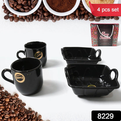 Play Station Ceramic Tea / cups / Mug Set With Handle Serving Bowl Milk Cup, Coffee Cup, Tea Cup, Breakfast Cup, Drinking Mug or Outdoor for Household, Gift for Birthday, Wedding Party (4 Pcs set) - infinityexculsivestore.com