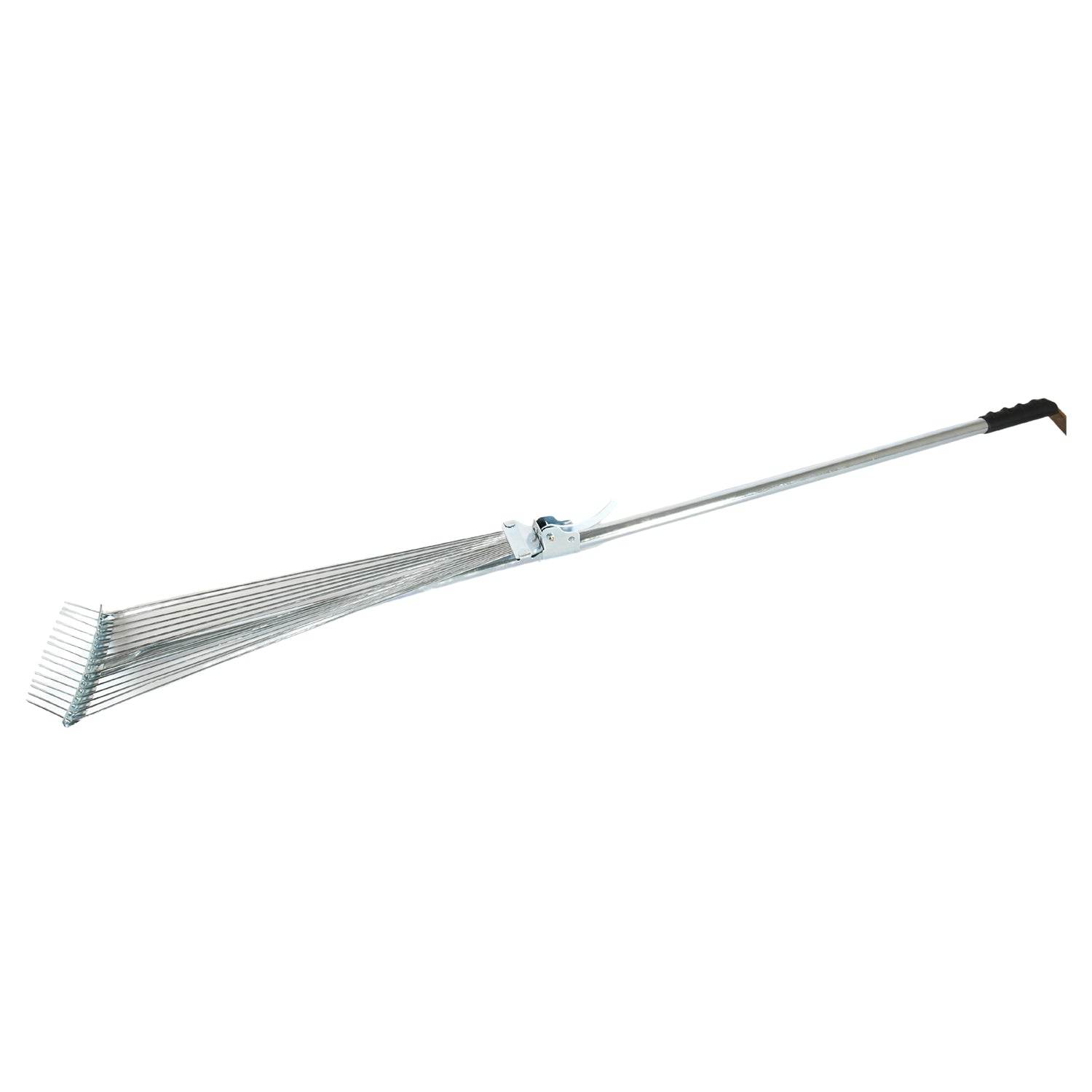 115-152 CM Rake for Gardening, Stainless Steel Telescopic Garden Rake for Quick Clean Up of Lawn and Yard, Adjustable Rake Claws Spacing Garden Broom with Long Handle for Clean Leaves (MOQ :- 12 pc) - infinityexculsivestore.com