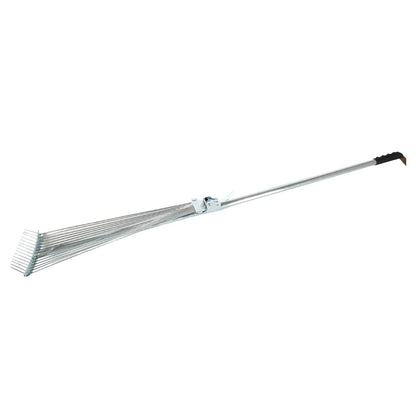 115-152 CM Rake for Gardening, Stainless Steel Telescopic Garden Rake for Quick Clean Up of Lawn and Yard, Adjustable Rake Claws Spacing Garden Broom with Long Handle for Clean Leaves (MOQ :- 12 pc) - infinityexculsivestore.com