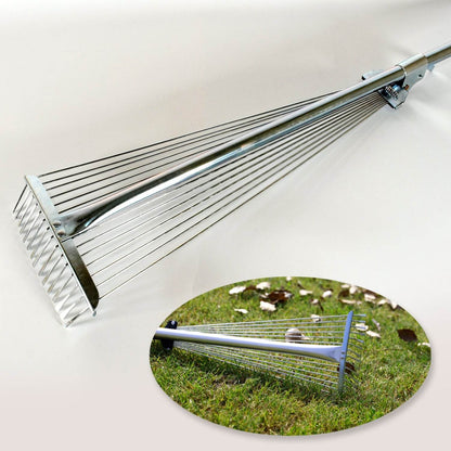 115-152 CM Rake for Gardening, Stainless Steel Telescopic Garden Rake for Quick Clean Up of Lawn and Yard, Adjustable Rake Claws Spacing Garden Broom with Long Handle for Clean Leaves (MOQ :- 12 pc) - infinityexculsivestore.com