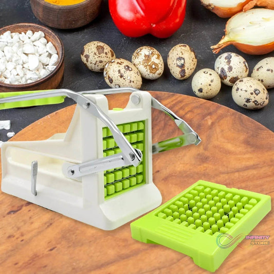 French Fry Cutter, Great with Vegetables, Potato Fries Cutter Professional Vegetable Cutter Stainless Steel Cutter Potato, Onions, Carrots, Cucumbers, Fruits Potato Cutter (1 pc) - infinityexculsivestore.com