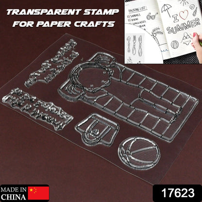 Reusable Rubber Stamp, TPR Stamp DIY Accessories Good Stamping Effect DIY Transparent Stamp Stick Repeatedly for Envelope for Diary for Invitation Letter, Photo Album Decoration for Paper Crafts (Mix Design / 1 Set) - infinityexculsivestore.com