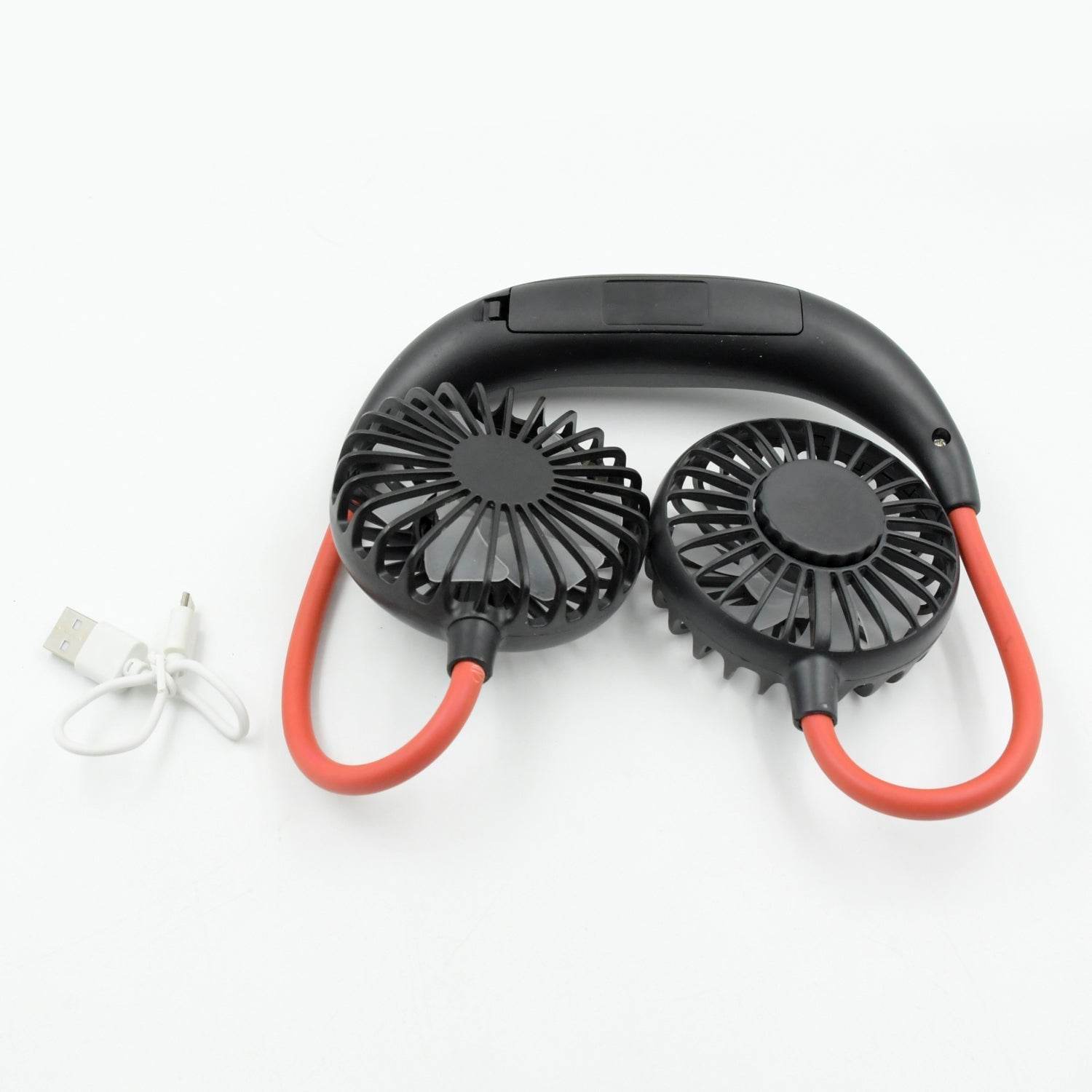 Hand Free Personal Fan - Portable USB Battery Rechargeable With Battery Comaprtment Mini Fan - Headphone Design Wearable Neckband Fan Necklance Fan Cooler Fan for Home, Sport, Camping, Beach, Travel, Office (Battery Not Included) - infinityexculsivestore.com