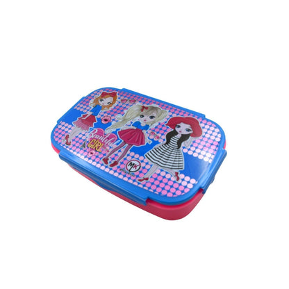 Cartoon Printed Plastic Lunch Box With Inside Small Box & Spoon for Kids, Air Tight Lunch Tiffin Box for Girls Boys, Food Container, Specially Designed for School Going Boys and Girls - infinityexculsivestore.com