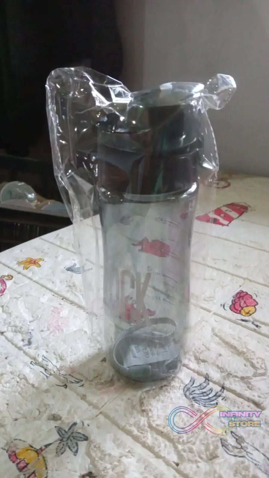 Plastic water bottle Outdoor Sport Bottle With Carry Case, leak proof BPA - free for travel cold and hot water Plastic water bottle with daily water intake for gym and children, Home, Travel, Office Use (1 pc ) - infinityexculsivestore.com