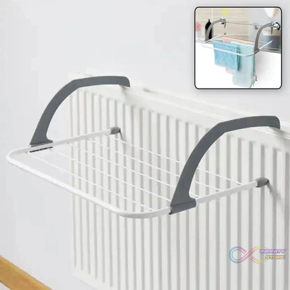 Metal Steel Folding Drying Rack for Clothes Balcony Laundry Hanger for Small Clothes Drying Hanger Metal Clothes Drying Stand, Socks and Plant Storage Holder Outdoor / Indoor Clothes - Towel Drying Rack Hanging on The Door Bathroom - infinityexculsivestore.com