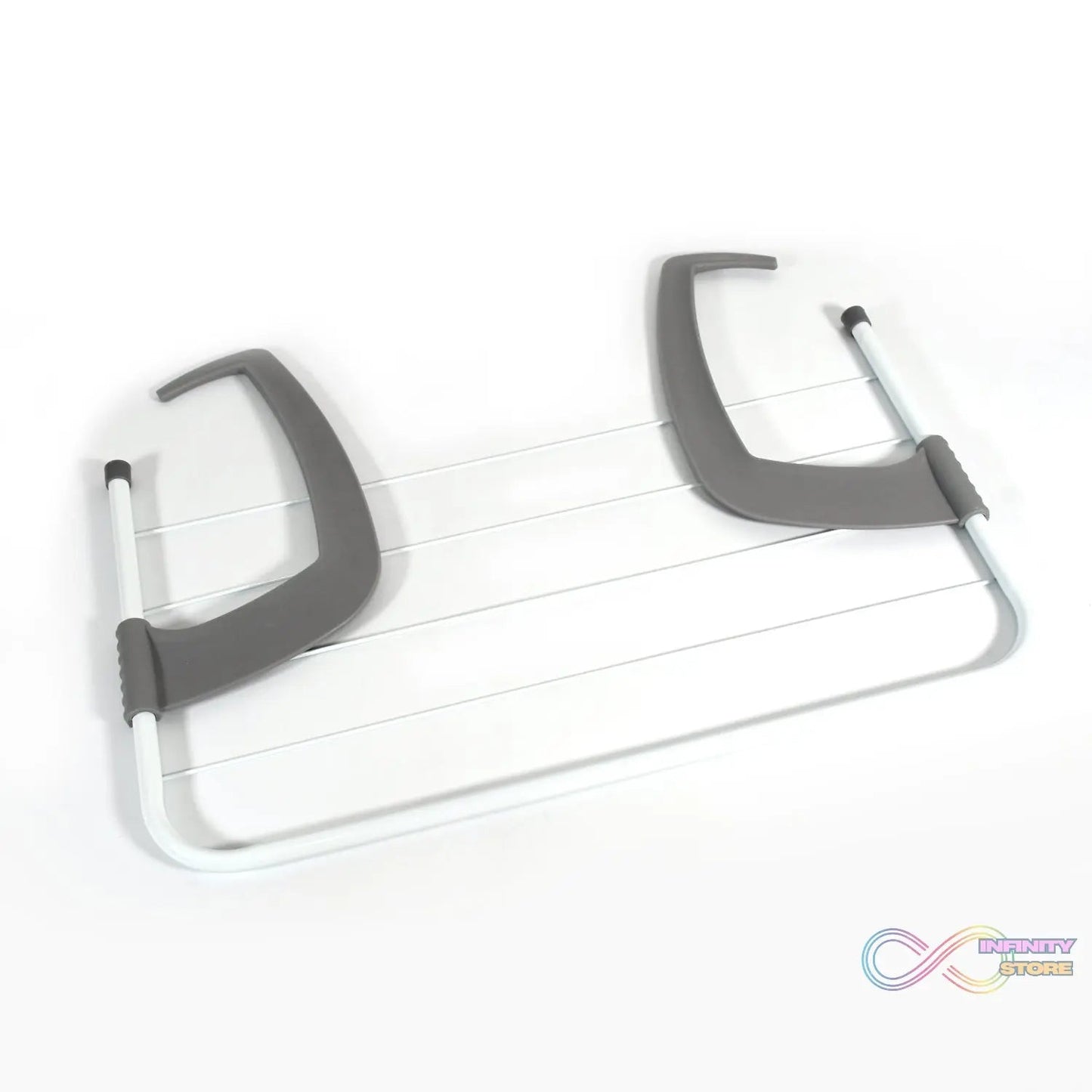 Metal Steel Folding Drying Rack for Clothes Balcony Laundry Hanger for Small Clothes Drying Hanger Metal Clothes Drying Stand, Socks and Plant Storage Holder Outdoor / Indoor Clothes - Towel Drying Rack Hanging on The Door Bathroom - infinityexculsivestore.com