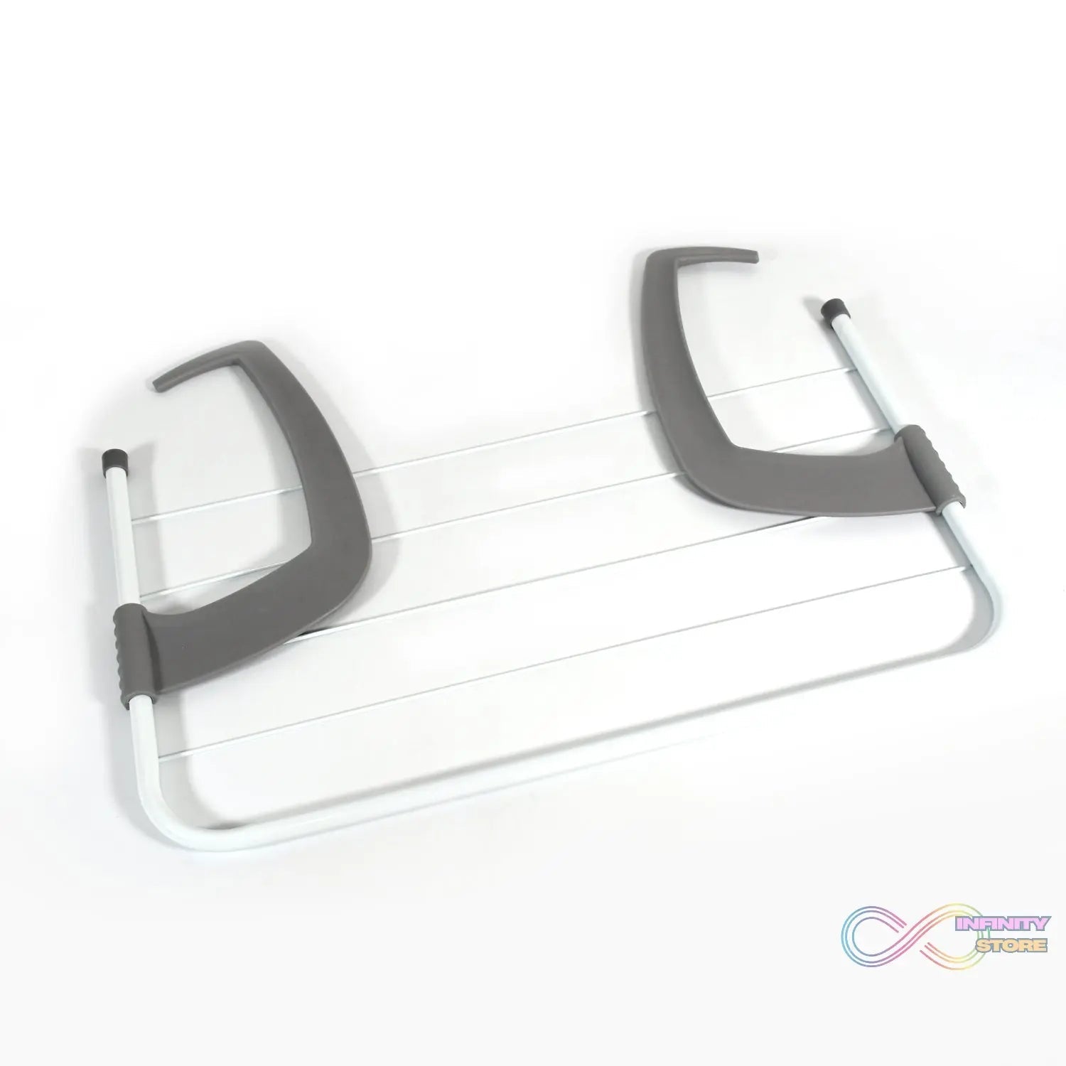 Metal Steel Folding Drying Rack for Clothes Balcony Laundry Hanger for Small Clothes Drying Hanger Metal Clothes Drying Stand, Socks and Plant Storage Holder Outdoor / Indoor Clothes - Towel Drying Rack Hanging on The Door Bathroom - infinityexculsivestore.com