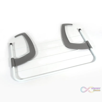 Metal Steel Folding Drying Rack for Clothes Balcony Laundry Hanger for Small Clothes Drying Hanger Metal Clothes Drying Stand, Socks and Plant Storage Holder Outdoor / Indoor Clothes - Towel Drying Rack Hanging on The Door Bathroom - infinityexculsivestore.com