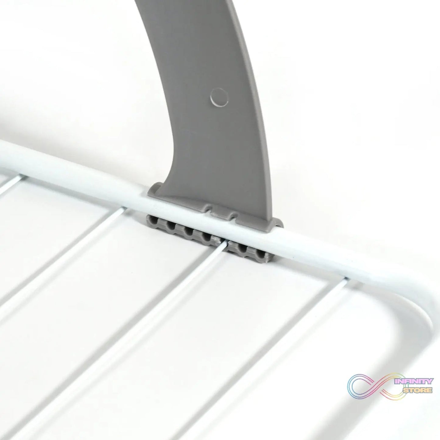 Metal Steel Folding Drying Rack for Clothes Balcony Laundry Hanger for Small Clothes Drying Hanger Metal Clothes Drying Stand, Socks and Plant Storage Holder Outdoor / Indoor Clothes - Towel Drying Rack Hanging on The Door Bathroom - infinityexculsivestore.com