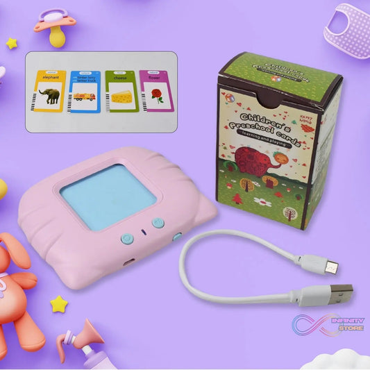 Preschool Learning Toys Flash Cards for Small Kids Educational Toys English Words Learning Machine for Kids with 224 Words, Birthday Gift for Kids Intelligent Electric Kids Language Card (1 Set) - infinityexculsivestore.com