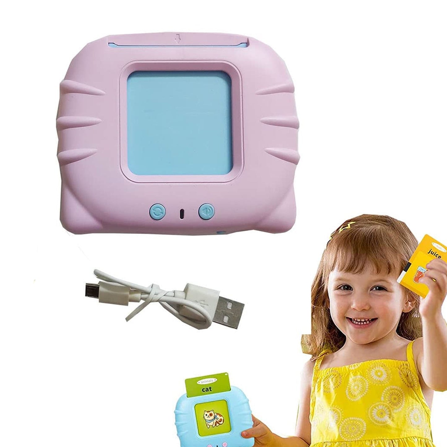 Preschool Learning Toys Flash Cards for Small Kids Educational Toys English Words Learning Machine for Kids with 224 Words, Birthday Gift for Kids Intelligent Electric Kids Language Card (1 Set) - infinityexculsivestore.com
