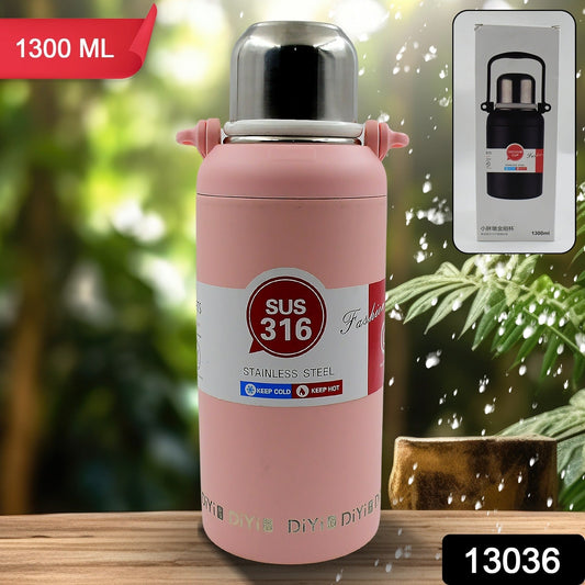 Stainless Steel tumblers 316 Stainless Steel, Vacuum Insulated Cup / Bottle, Portable Travel Kettle / Water Bottle with Handle, Outdoor Large Capacity Sports Kettle Cups / Bottle (1300 ML) - infinityexculsivestore.com