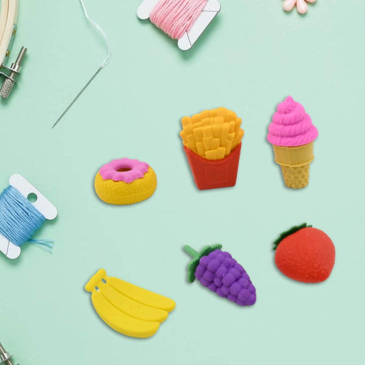 3D Food Fancy & Stylish Colorful Erasers, Mini Eraser Creative Cute Novelty Eraser for Children Different Designs Eraser Set for Return Gift, Birthday Party, School Prize (1 Set / Mix Design & Color) - infinityexculsivestore.com