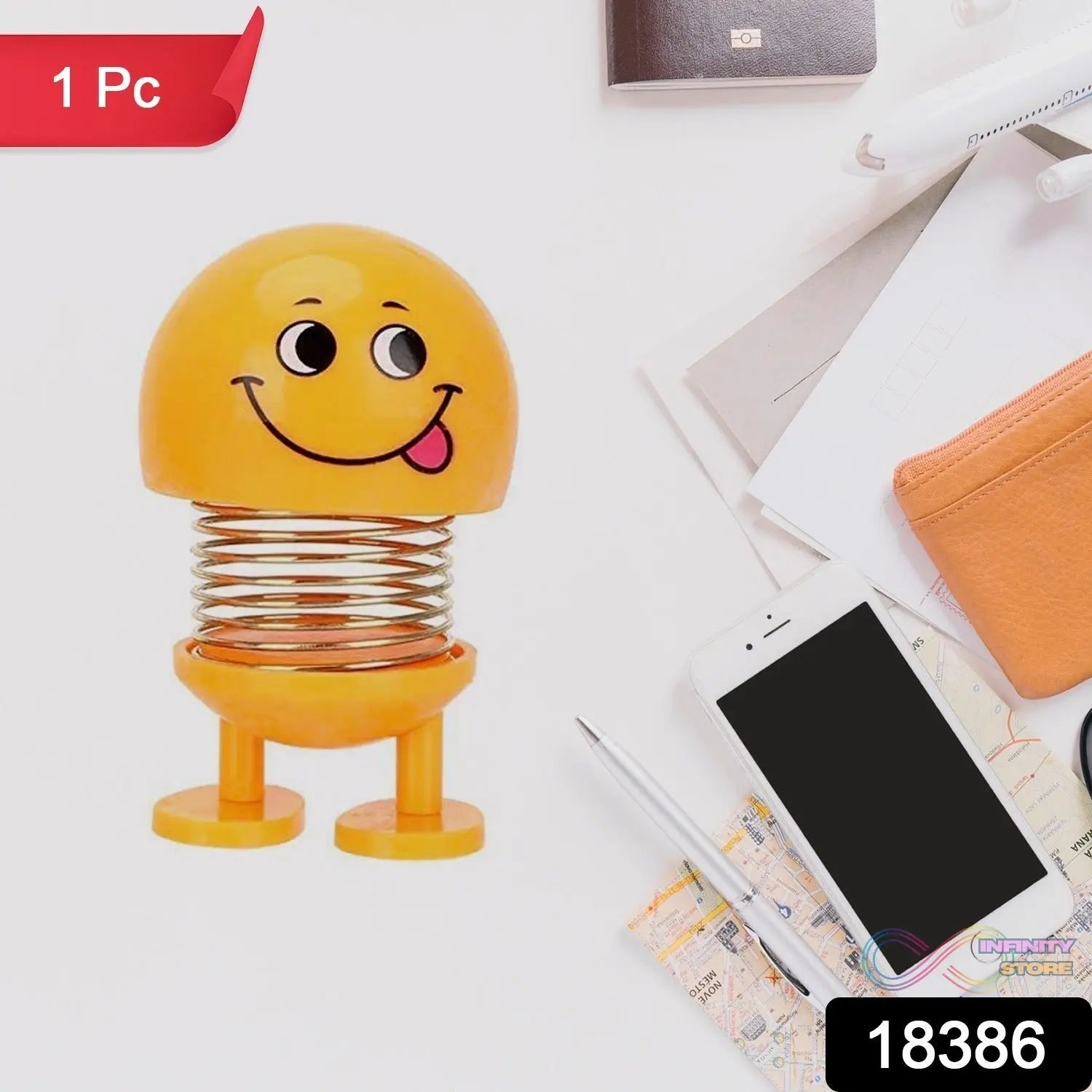Smiling Face, Spring Doll Toy (1 Pc) - infinityexculsivestore.com