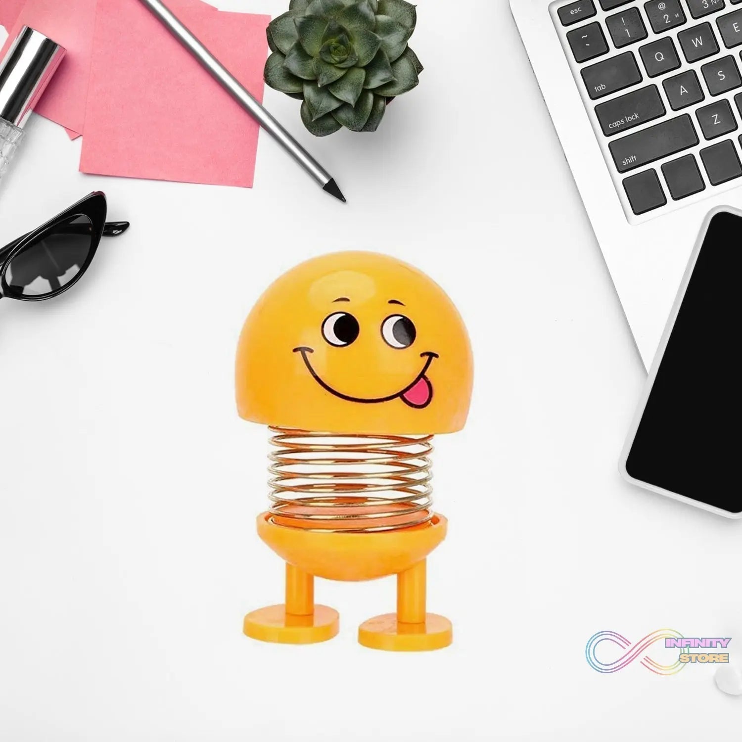 Smiling Face, Spring Doll Toy (1 Pc) - infinityexculsivestore.com