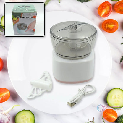 Portable Mini Food Processor Chopper Electric Veggie Chopper 3 Blades With Charching Cable Type C, Vegetable Chopper, Garlic Chopper Food Grinder for Chopping Ginger, Pepper Chili, Onion, Fruit, Meat - infinityexculsivestore.com