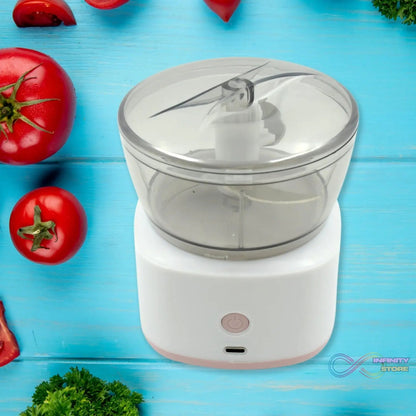 Portable Mini Food Processor Chopper Electric Veggie Chopper 3 Blades With Charching Cable Type C, Vegetable Chopper, Garlic Chopper Food Grinder for Chopping Ginger, Pepper Chili, Onion, Fruit, Meat - infinityexculsivestore.com