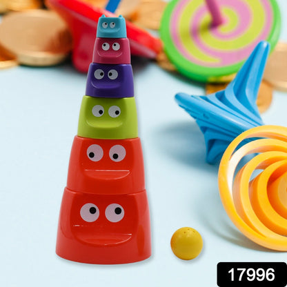 Monster Cups - Activity Toy for Babies 5+ Months Plastic Multicolor Infant & Preschool Toys Develops Motor & Reasoning Skills Birthday Gifts for Boys Girls Age 5+ Months Kids (1 Set) - infinityexculsivestore.com