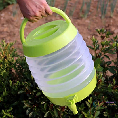 Plastic Collapsible Beverages Container with Tap Cold Drink Dispenser Folding Water Storage Water Jug Tank for Home and Outdoor Party Traveling Picnic (3.5 Litter/ Multicolor) - infinityexculsivestore.com