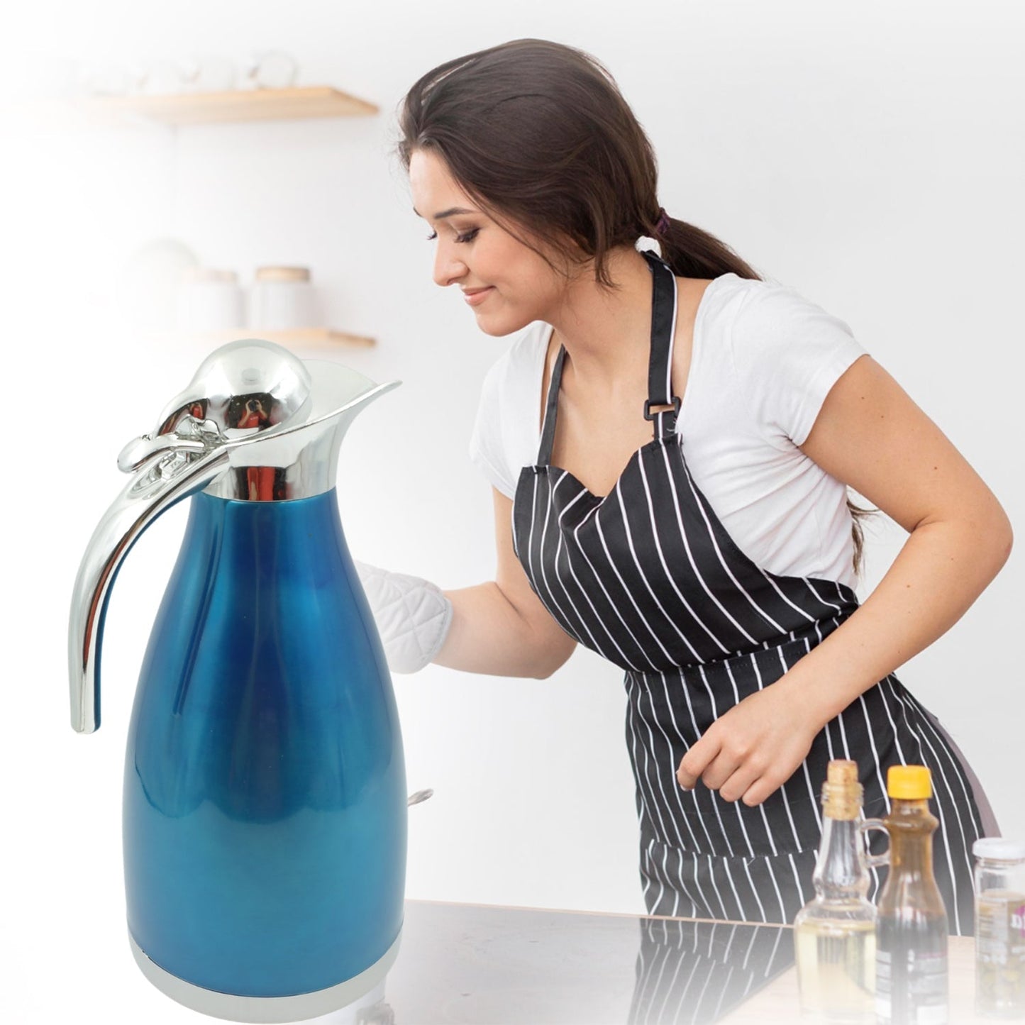 Vacuum Insulated Kettle Jug, Vacuum Insulated Thermos Kettle Jug Insulated Vacuum Flask, Vacuum Kettle Jug Stainless Steel For Milk ,Tea ,Beverage Home Office Travel Coffee (2 Ltr / 1Pc) - infinityexculsivestore.com