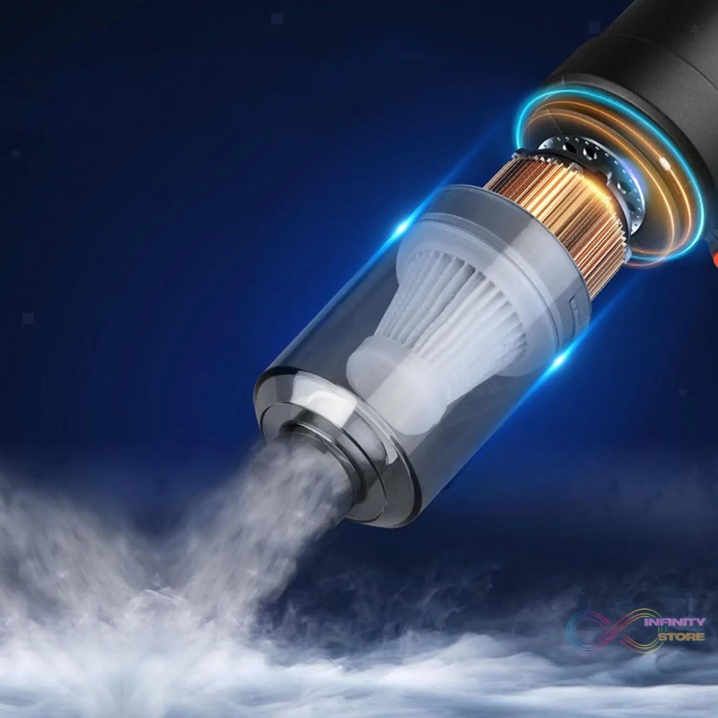 Vacuum Cleaner Dust Collection 2 in 1 Car Vacuum Cleaner High - Power Handheld Wireless Vacuum Cleaner Home Car Dual - use Portable USB Rechargeable Mini Car Vacuum for Vehicle, Home and Offic - infinityexculsivestore.com