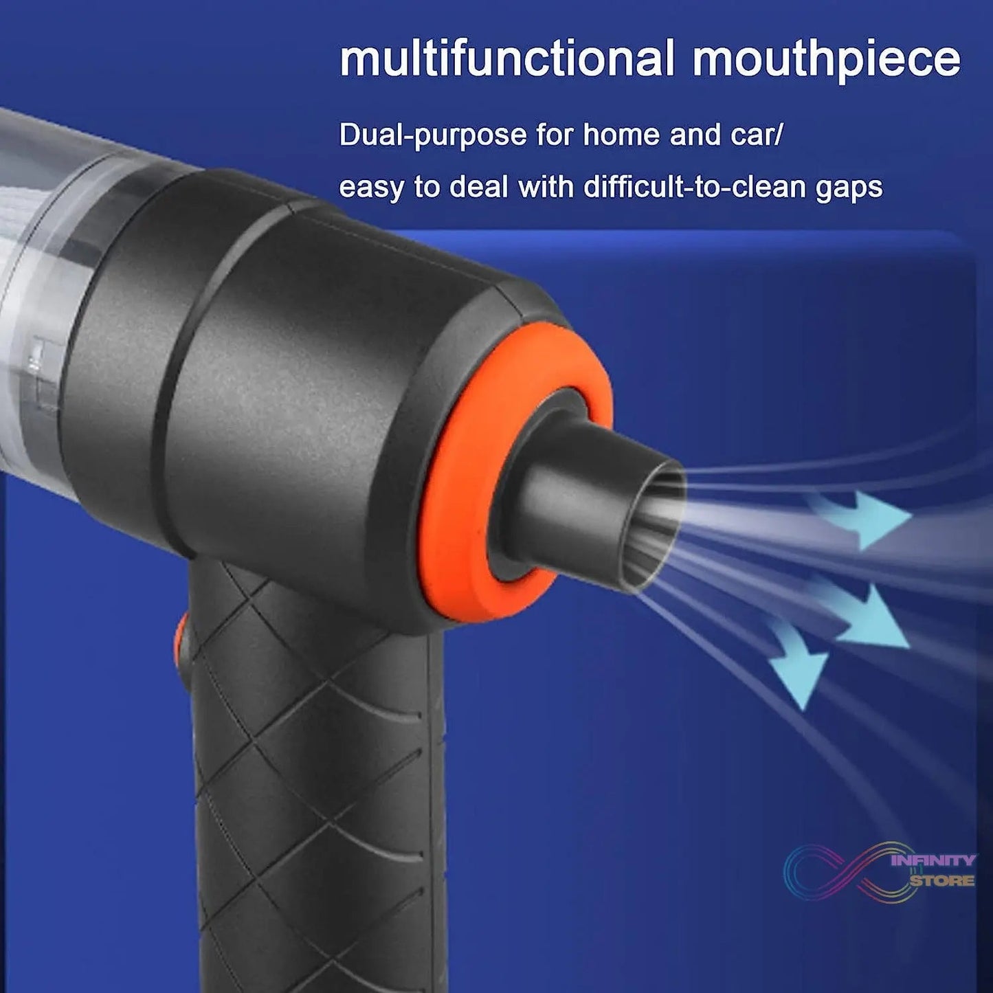 Vacuum Cleaner Dust Collection 2 in 1 Car Vacuum Cleaner High - Power Handheld Wireless Vacuum Cleaner Home Car Dual - use Portable USB Rechargeable Mini Car Vacuum for Vehicle, Home and Offic - infinityexculsivestore.com