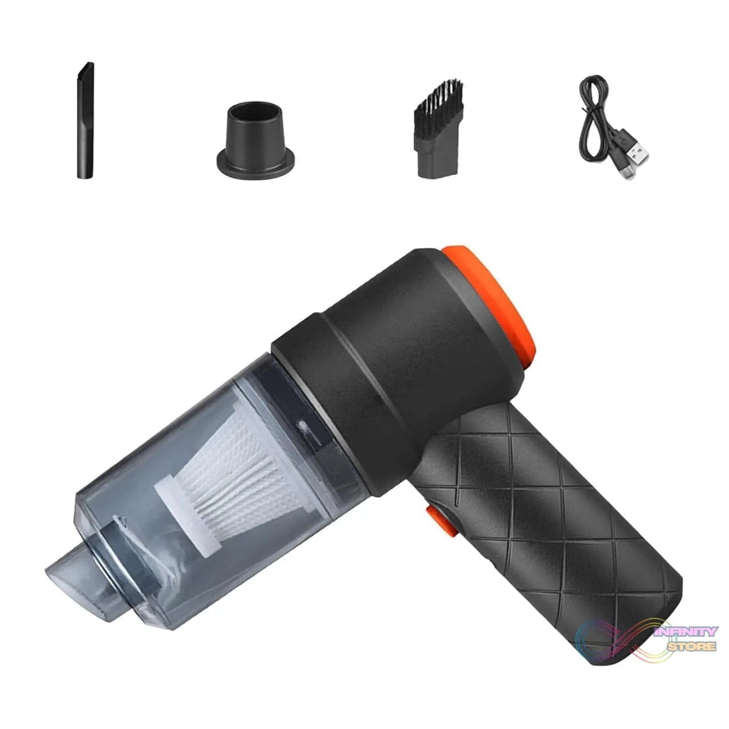Vacuum Cleaner Dust Collection 2 in 1 Car Vacuum Cleaner High - Power Handheld Wireless Vacuum Cleaner Home Car Dual - use Portable USB Rechargeable Mini Car Vacuum for Vehicle, Home and Offic - infinityexculsivestore.com
