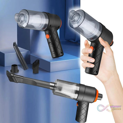 Vacuum Cleaner Dust Collection 2 in 1 Car Vacuum Cleaner High - Power Handheld Wireless Vacuum Cleaner Home Car Dual - use Portable USB Rechargeable Mini Car Vacuum for Vehicle, Home and Offic - infinityexculsivestore.com