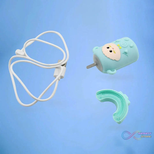 Electric Toothbrush With Light & Music, Kids U-Shaped 360Â° USB Rechargeable Plastic Automatic Toothbrush Portable Adjustable Cleaning Whitening Toothbrush with USB Charging Function Plastic + ABS for Kids - infinityexculsivestore.com