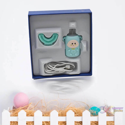 Electric Toothbrush With Light & Music, Kids U-Shaped 360Â° USB Rechargeable Plastic Automatic Toothbrush Portable Adjustable Cleaning Whitening Toothbrush with USB Charging Function Plastic + ABS for Kids - infinityexculsivestore.com