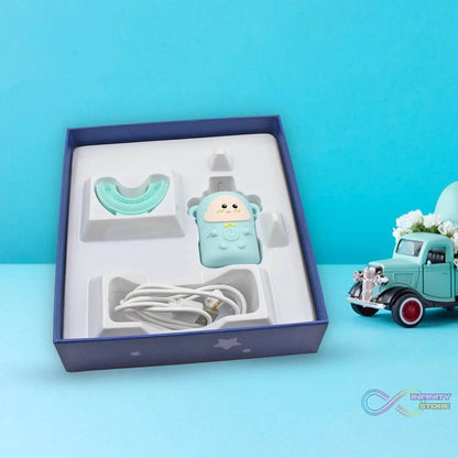 Electric Toothbrush With Light & Music, Kids U-Shaped 360Â° USB Rechargeable Plastic Automatic Toothbrush Portable Adjustable Cleaning Whitening Toothbrush with USB Charging Function Plastic + ABS for Kids - infinityexculsivestore.com