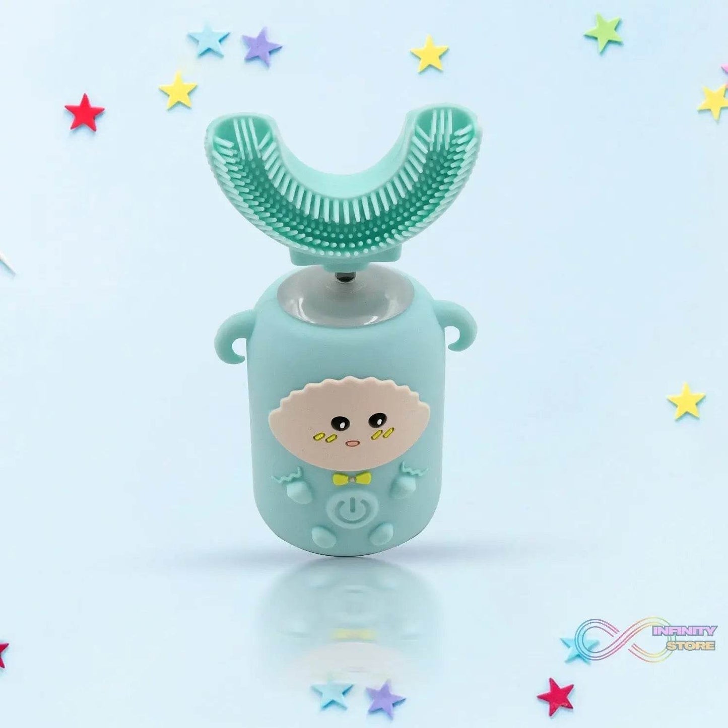 Electric Toothbrush With Light & Music, Kids U-Shaped 360Â° USB Rechargeable Plastic Automatic Toothbrush Portable Adjustable Cleaning Whitening Toothbrush with USB Charging Function Plastic + ABS for Kids - infinityexculsivestore.com