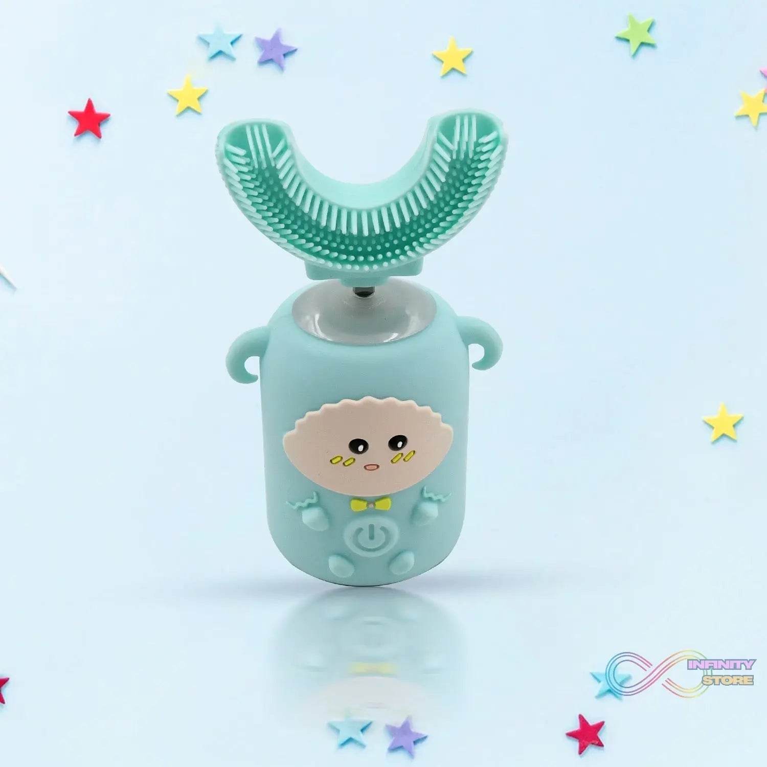 Electric Toothbrush With Light & Music, Kids U-Shaped 360Â° USB Rechargeable Plastic Automatic Toothbrush Portable Adjustable Cleaning Whitening Toothbrush with USB Charging Function Plastic + ABS for Kids - infinityexculsivestore.com