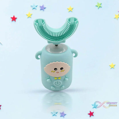 Electric Toothbrush With Light & Music, Kids U-Shaped 360Â° USB Rechargeable Plastic Automatic Toothbrush Portable Adjustable Cleaning Whitening Toothbrush with USB Charging Function Plastic + ABS for Kids - infinityexculsivestore.com