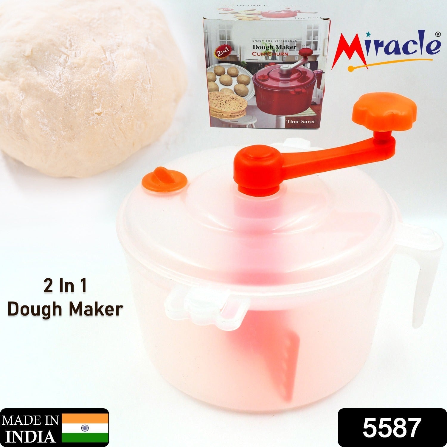 Miracle Atta Maker for Home 2 in 1 Ata Non - Electric Dough Flour Machine for Kitchen | Chakki Clear line Measuring Cups Set Bread Mixer May Vary Hand Tool Plastic Portable Dough Atta - infinityexculsivestore.com