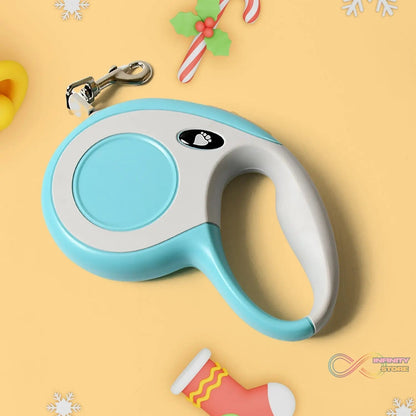 Retractable Dog Leash, Pet Walking Leash with Anti - Slip Handle, Strong Nylon Tape, Tangle - Free, One - Handed One Button Lock & Release, Suitable for Small / Medium Dog Or Cat, 16.5 ft (5 m)  - infinityexculsivestore.com